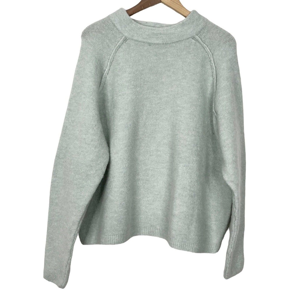 Free People Textured Knit Mock Neck Pullover Sweater